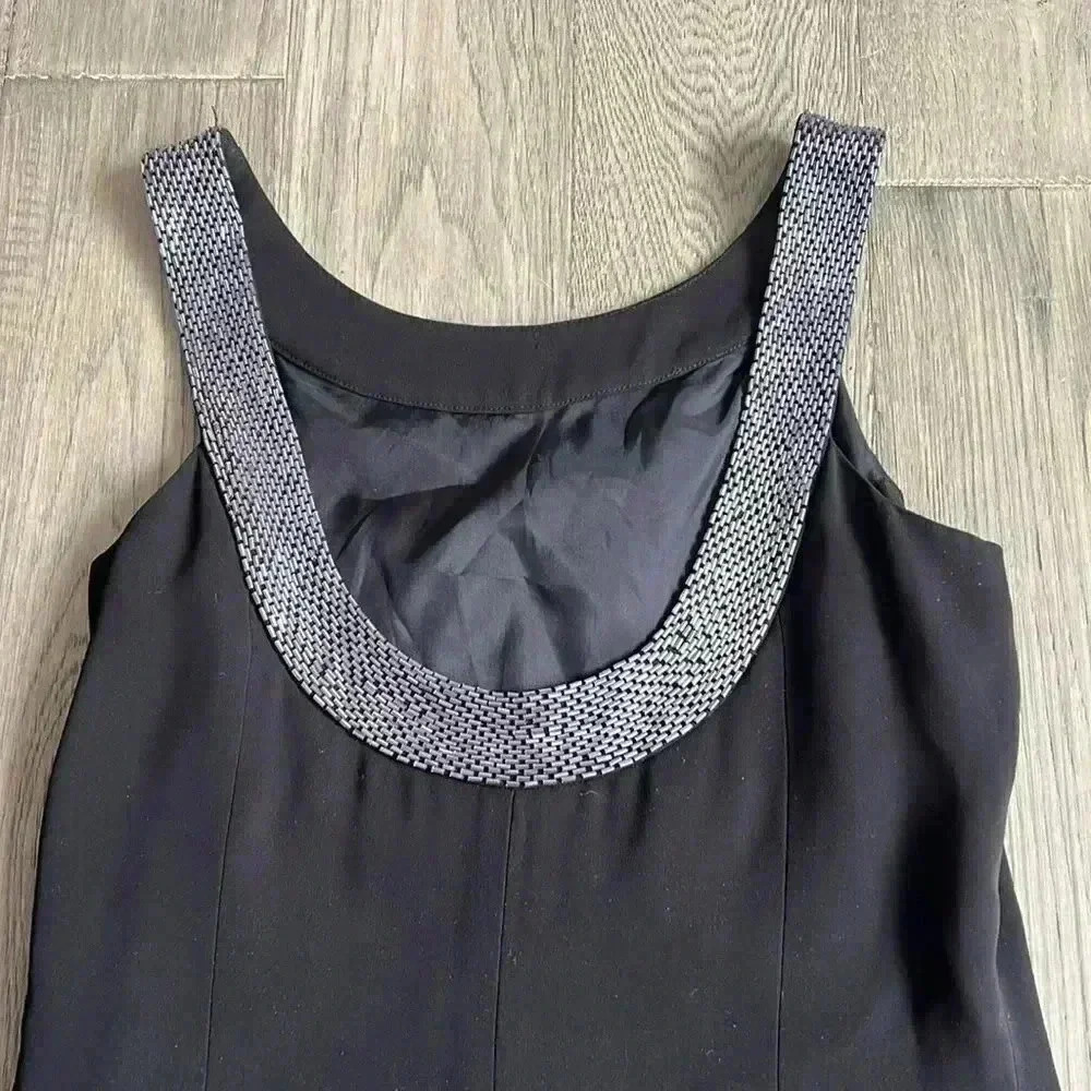 LAUREN Ralph Lauren | Black fitting dress with silver beads and low back - Picture 7 of 9